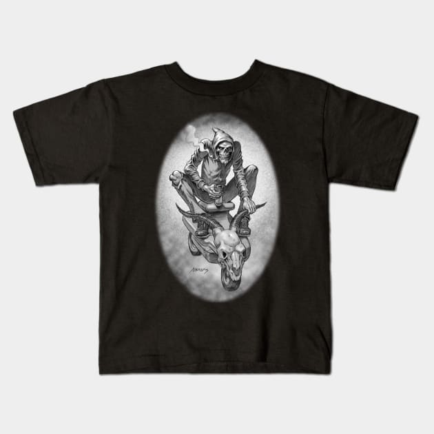 Death Rider Kids T-Shirt by Paul_Abrams